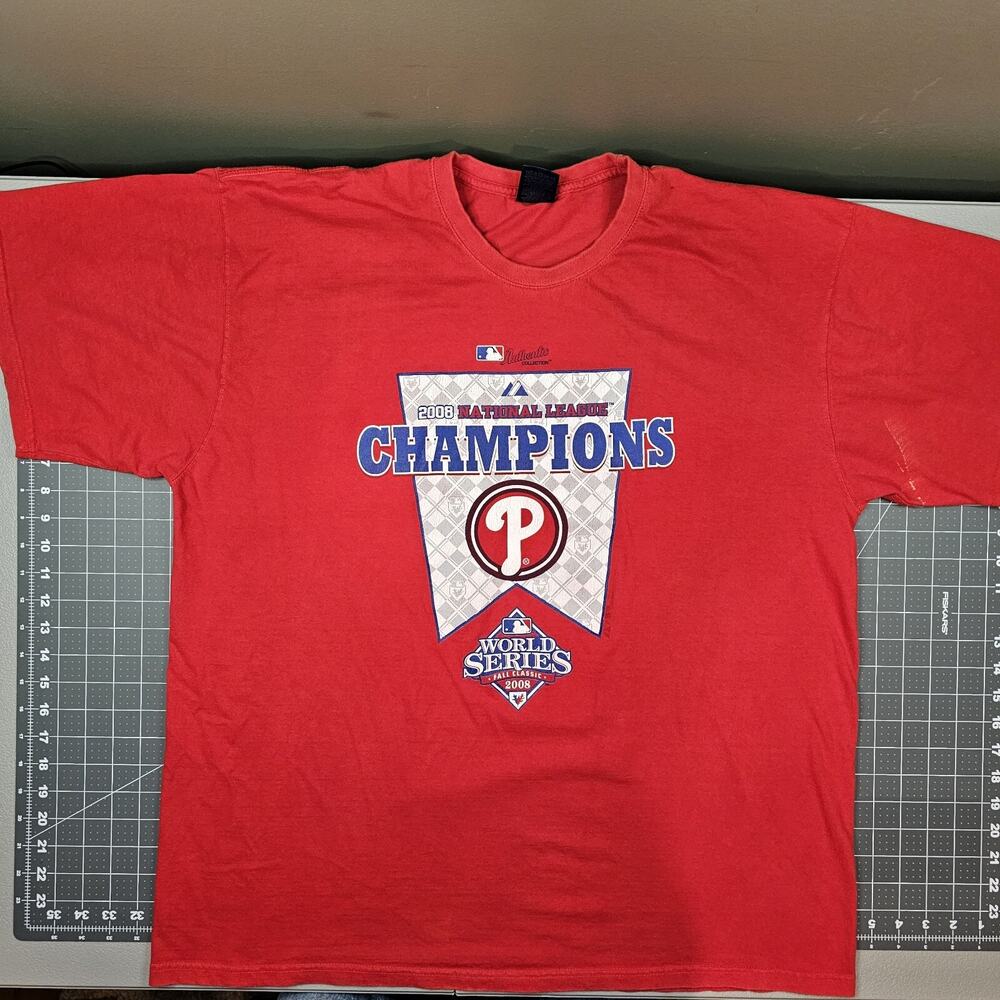 Phillies Tshirt Mens XXL 2008 Champions MLB Baseball Vintage Streetwear Sports